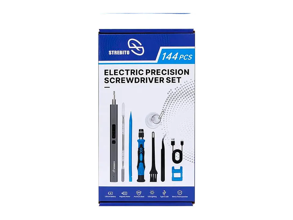 STREBITO 144-in-1 Electric Screwdriver Kit / Mini-destornillador electrico de precision 3