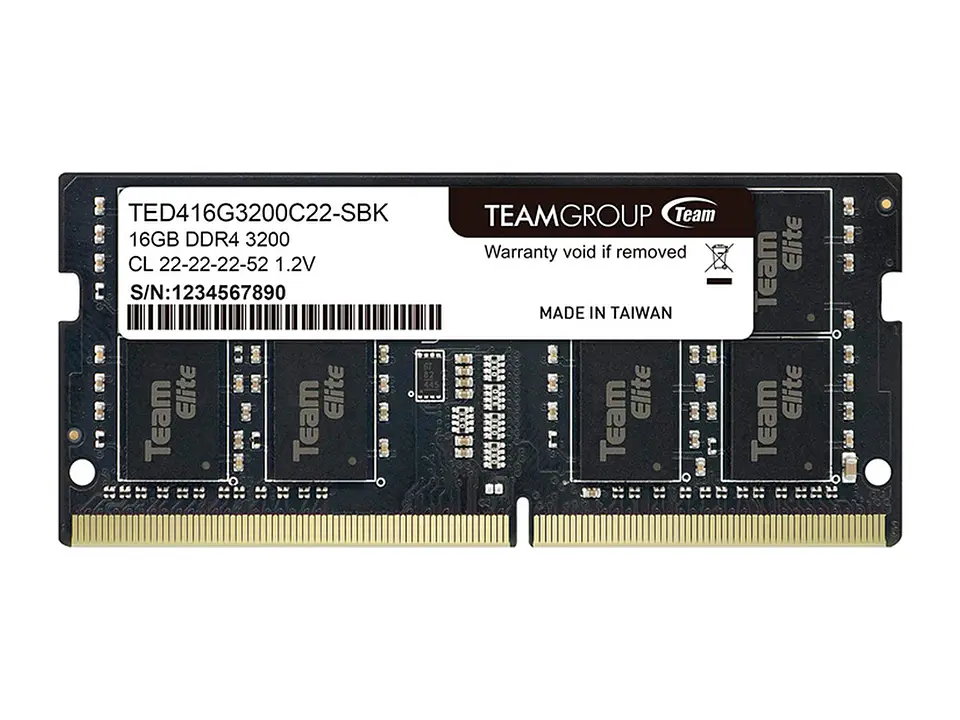 TEAMGROUP TED416G3200C22-S01 - Memoria SO-DIMM Elite, 16GB DDR4-3200MHz (PC4-25600) 1.2V, CL22 1