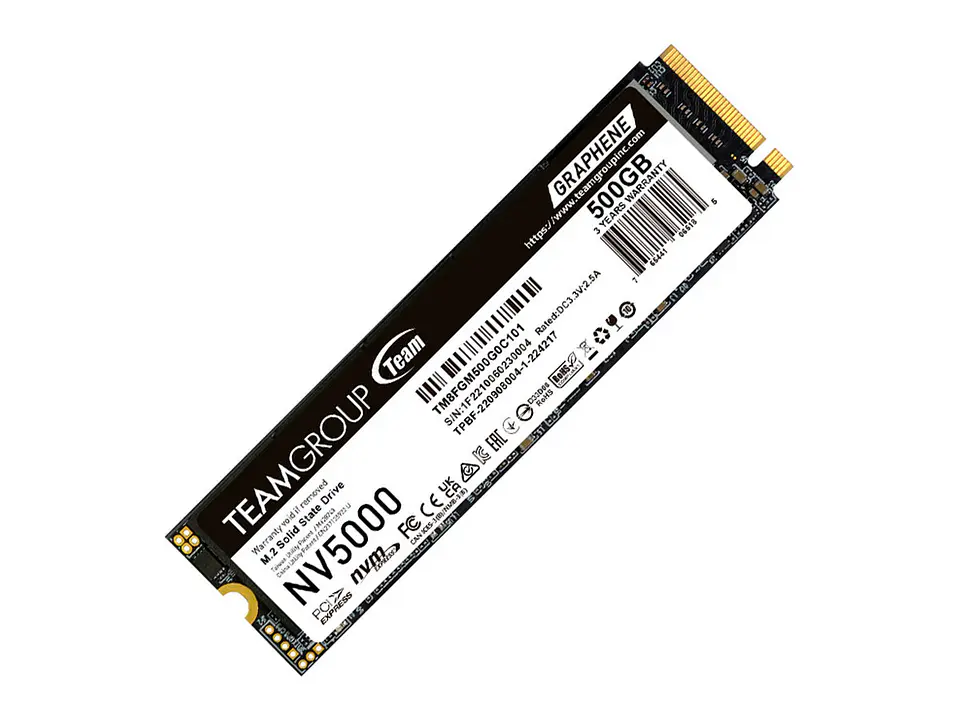 TEAMGROUP TM8FGM500G0C101 - Unidad en estado solido NV5000, 500GB M.2 PCIe SSD, 4,500 MB/s 1