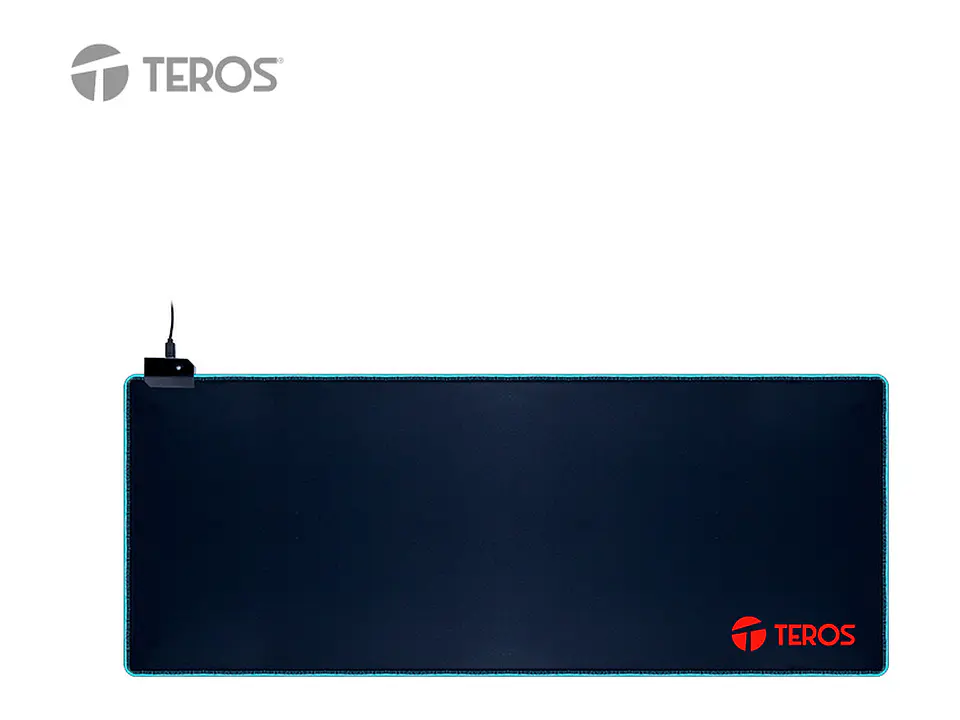 TEROS TE-3020G - Mousepad gamer, diseño impreso e iluminación RGB 1