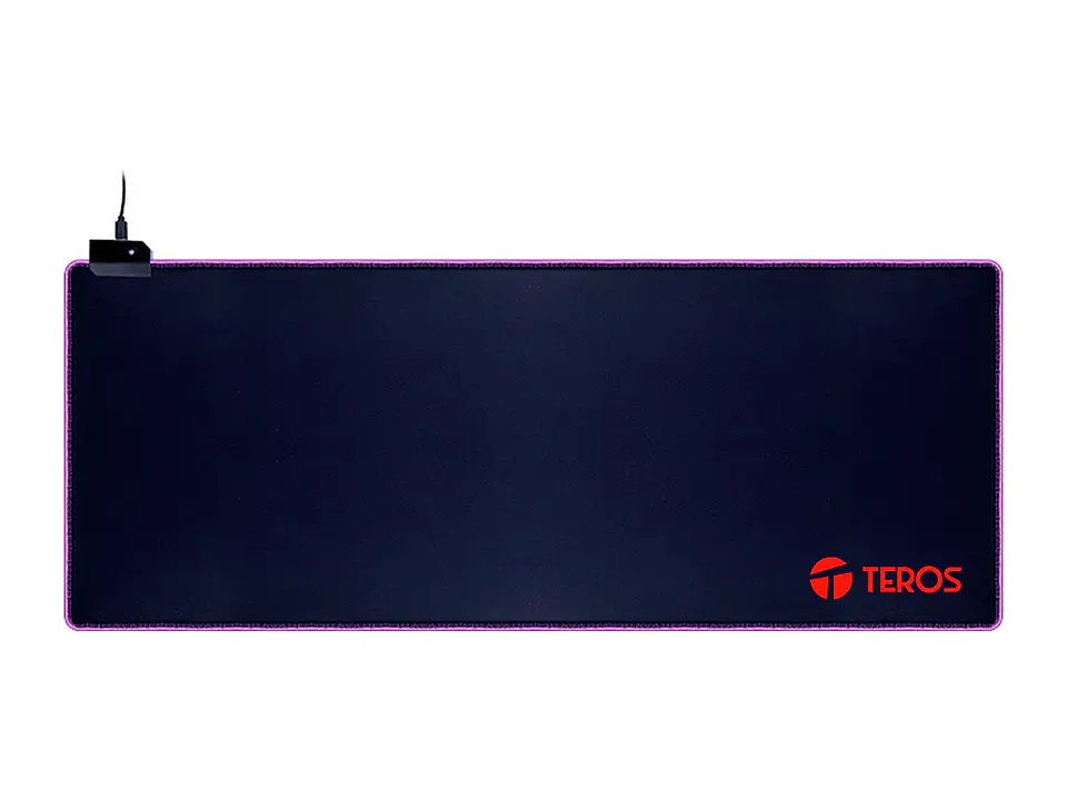 TEROS TE-3020G - Mousepad gamer, diseño impreso e iluminación RGB 2