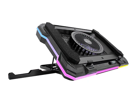 TEROS TE-7133N - Cooler RGB, compatible con notebooks de 14" hasta 19"