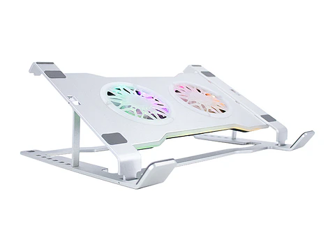 TEROS TE-7135N - Cooler para notebook, soporta tablets y notebooks de 9" hasta 16", plateado