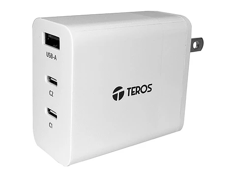 TEROS TE-70207W - Cargador USB-A USB-C, GaN, PD 65W, blanco