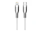 TEROS TE-70212W - Cable USB, Tipo C a Lightning, 3A, 20W Máx, blanco y plateado - Miniatura 1