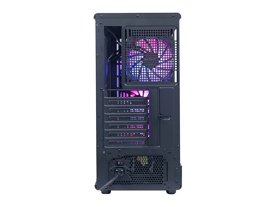 TEROS TE-1323G - Case sin fuente gamer, MidTower, ATX / MICRO-ATX / ITX, USB-A, Audio 3