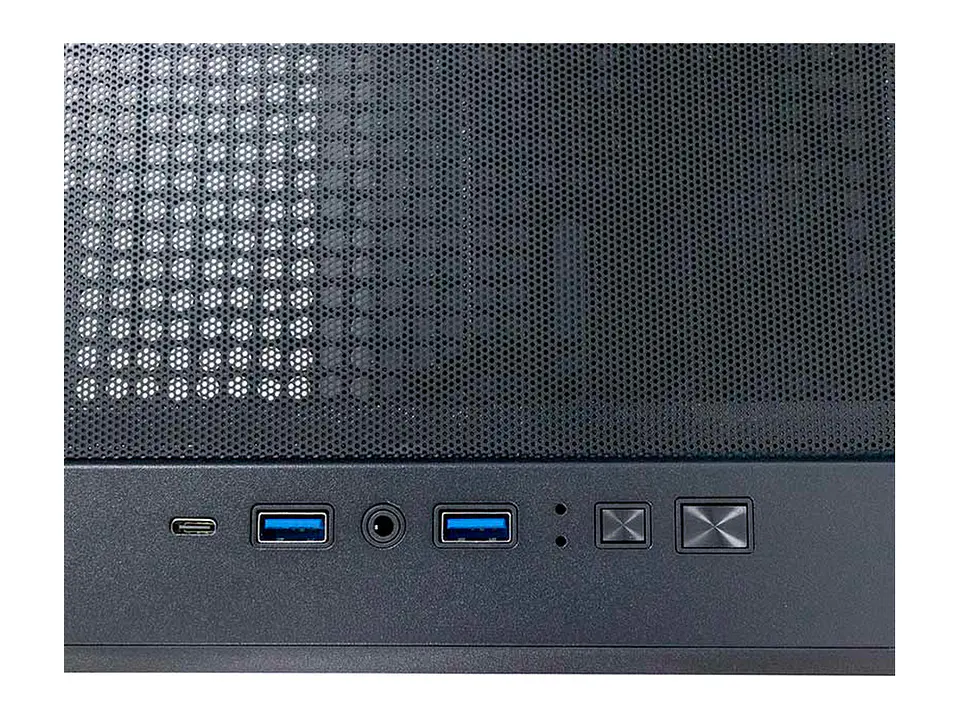 TEROS TE-1323G - Case sin fuente gamer, MidTower, ATX / MICRO-ATX / ITX, USB-A, Audio 5