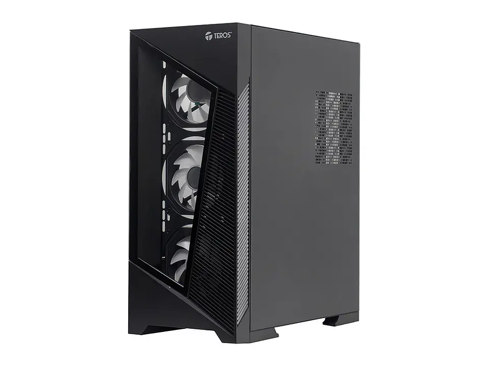 TEROS TE-1330G - Case sin fuente gamer, Mid Tower, E-ATX/ATX/MICRO-ATX/IT, USB-A, Audio 2