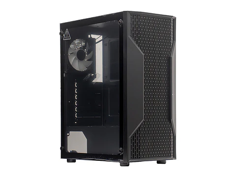 TEROS TE-1332G - Case sin fuente gamer, Mid Tower, ITX/MICRO-ATX/ATX, USB-A, Audio