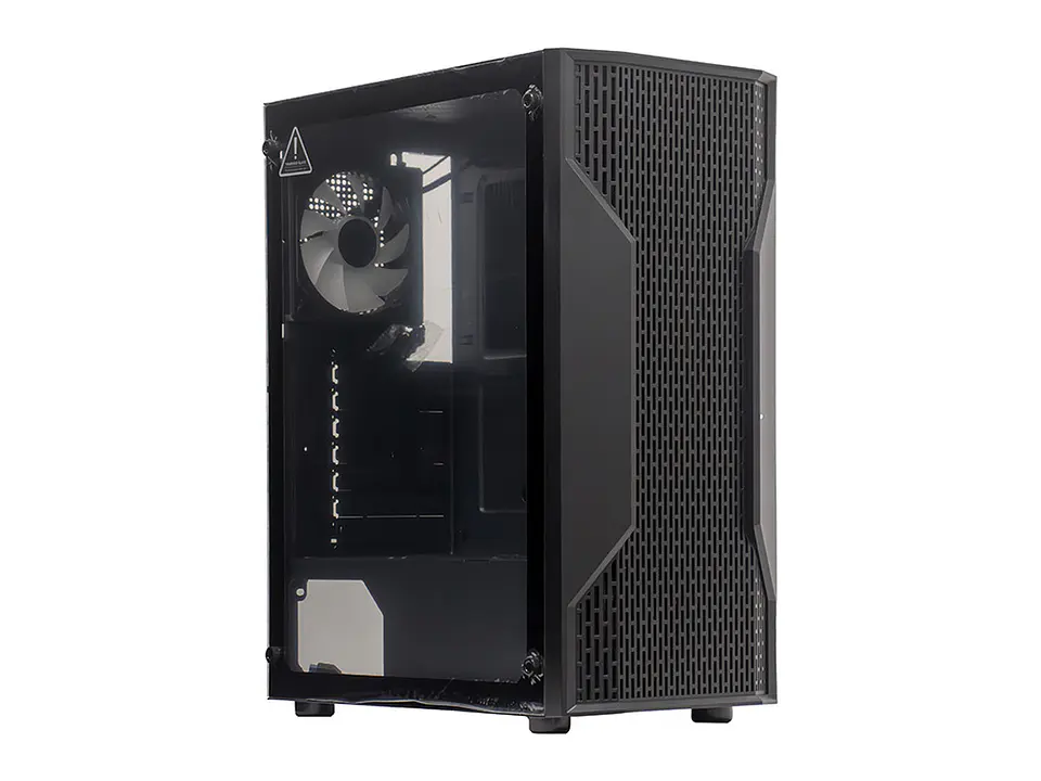 TEROS TE-1332G - Case sin fuente gamer, Mid Tower, ITX/MICRO-ATX/ATX, USB-A, Audio 1
