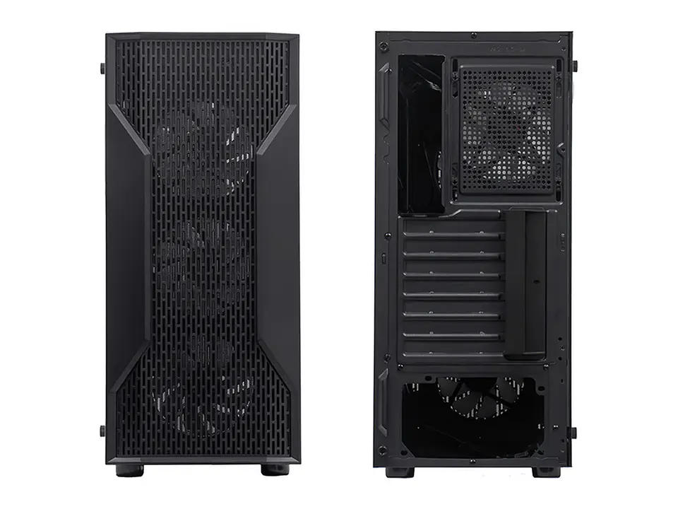 TEROS TE-1332G - Case sin fuente gamer, Mid Tower, ITX/MICRO-ATX/ATX, USB-A, Audio 3