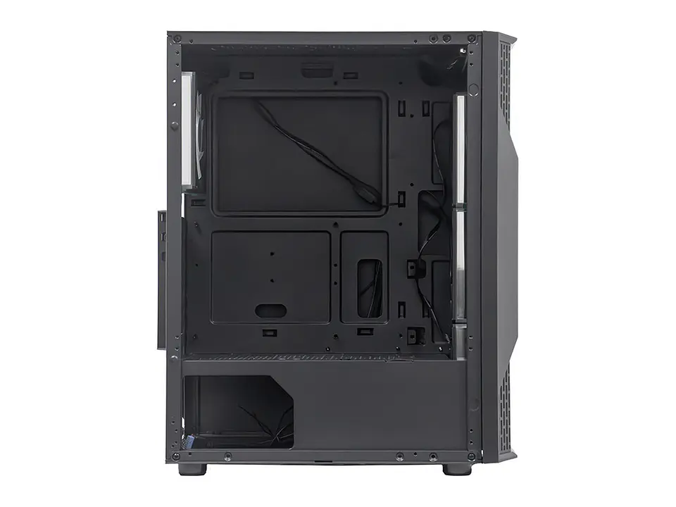 TEROS TE-1332G - Case sin fuente gamer, Mid Tower, ITX/MICRO-ATX/ATX, USB-A, Audio 4