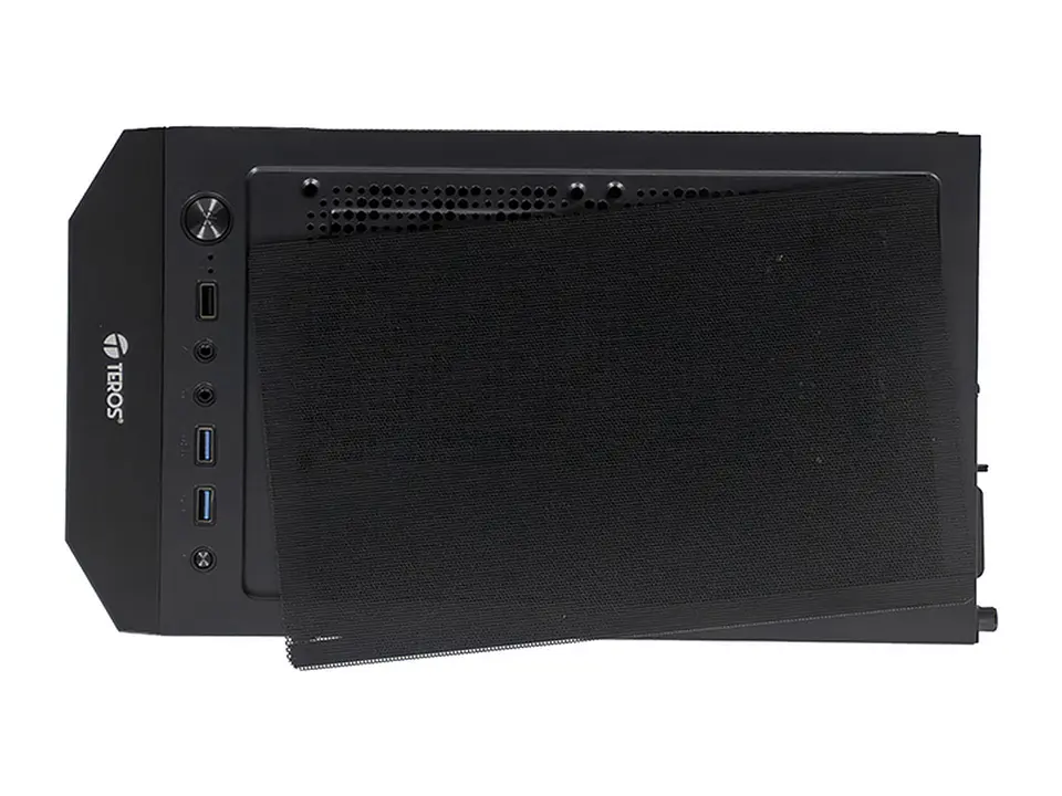 TEROS TE-1332G - Case sin fuente gamer, Mid Tower, ITX/MICRO-ATX/ATX, USB-A, Audio 6