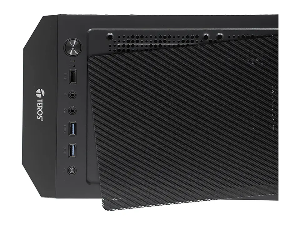 TEROS TE-1332G - Case sin fuente gamer, Mid Tower, ITX/MICRO-ATX/ATX, USB-A, Audio 7