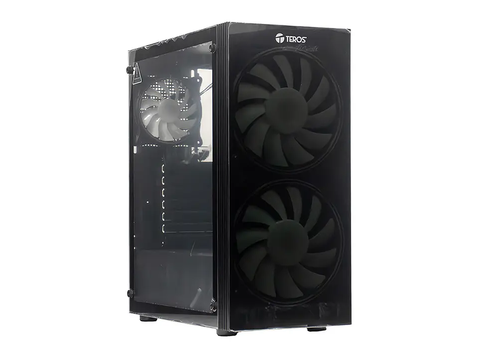 TEROS TE-1333G - Case sin fuente gamer, Mid Tower, ATX/MICRO-ATX/ITX, USB-A, Audio 1