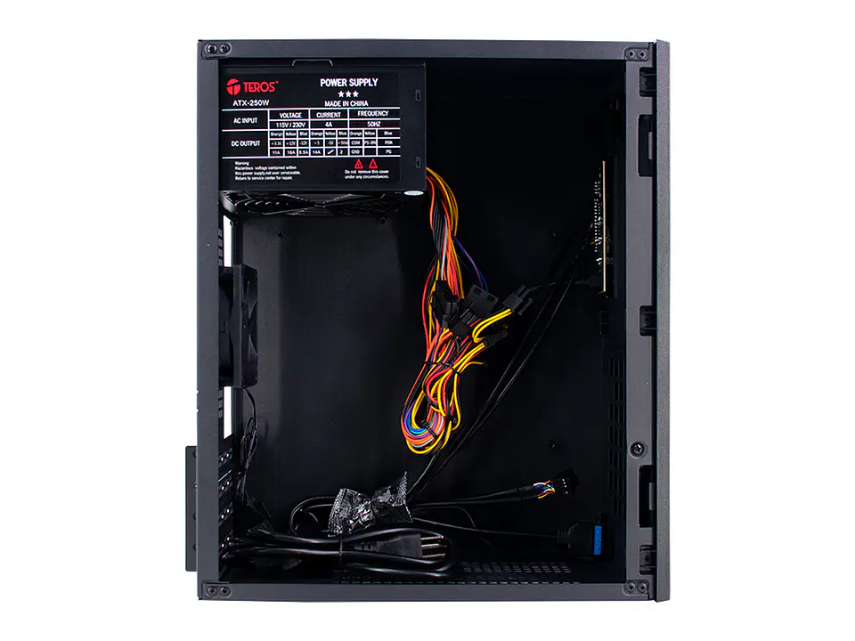 TEROS TE-1034S - Case con fuente, Mini Tower, MICRO-ATX / MINI-ITX, USB-A, Audio, 250W 6