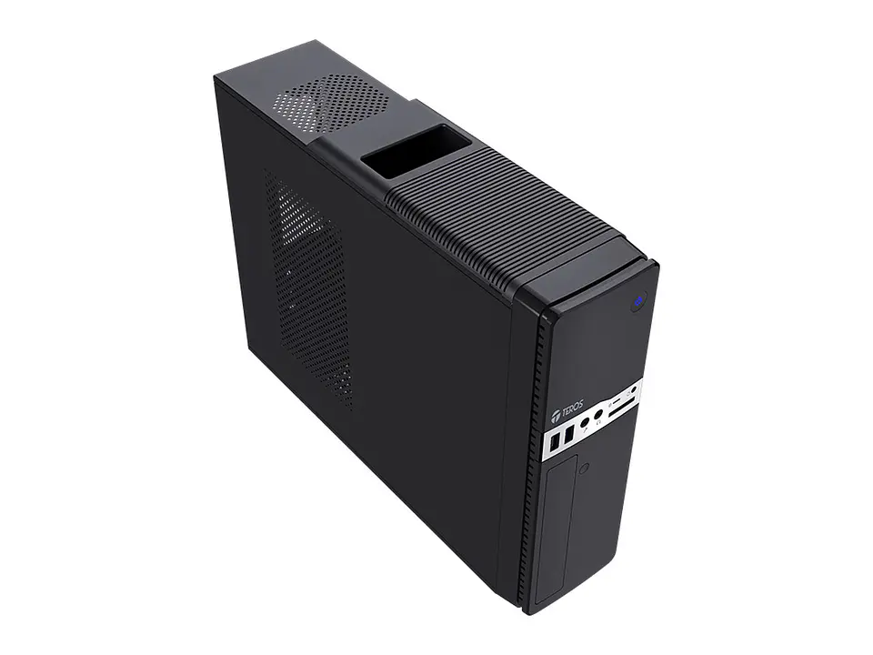 TEROS TE-1032S - Case con fuente, Slim, 250W, MICRO-ATX / MINI-ITX, USB-A, Audio 2