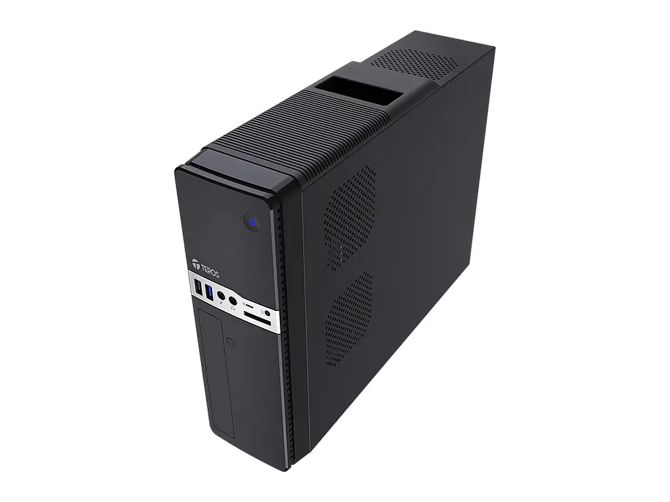 TEROS TE-1032S - Case con fuente, Slim, 250W, MICRO-ATX / MINI-ITX, USB-A, Audio 4