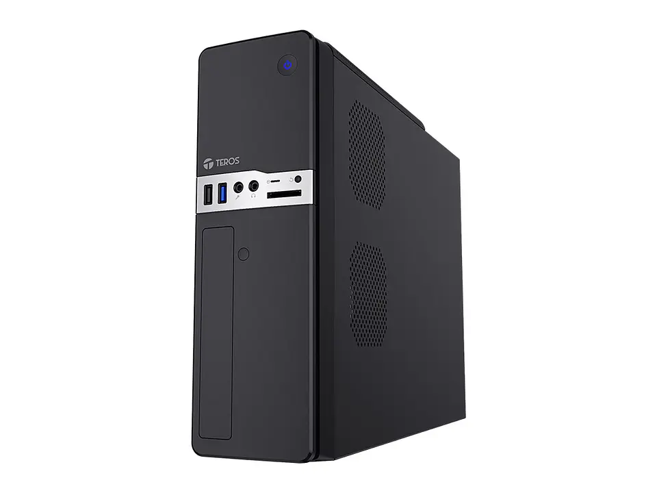 TEROS TE-1032S - Case con fuente, Slim, 250W, MICRO-ATX / MINI-ITX, USB-A, Audio 5