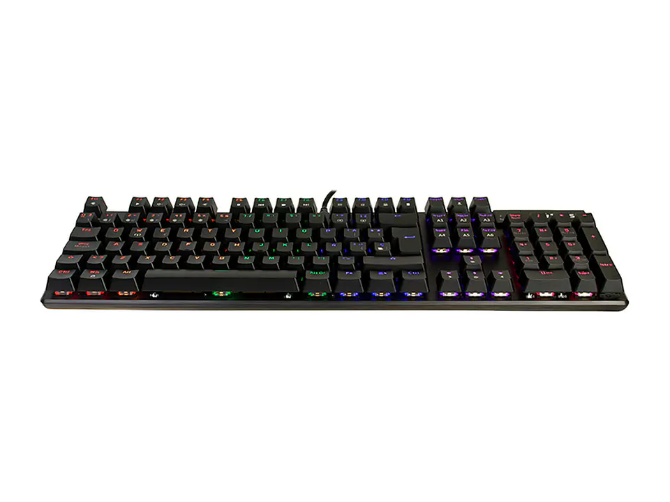 TEROS TE-4068G - Teclado mecánico, retroiluminación rainbow, USB 2.0, español, color negro 4
