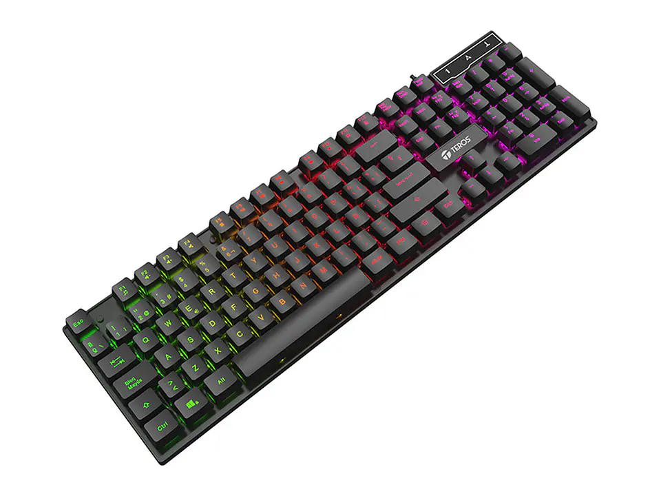 TEROS TE-4072G - Teclado gamer, RGB, USB, negro 2