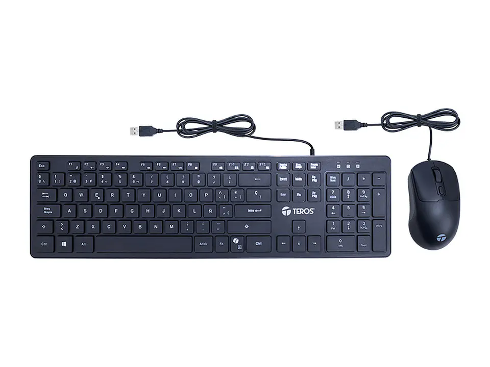 TEROS TE-5019S - Kit Teclado + Mouse, tecla COPILOT (solo teclado), negro 2