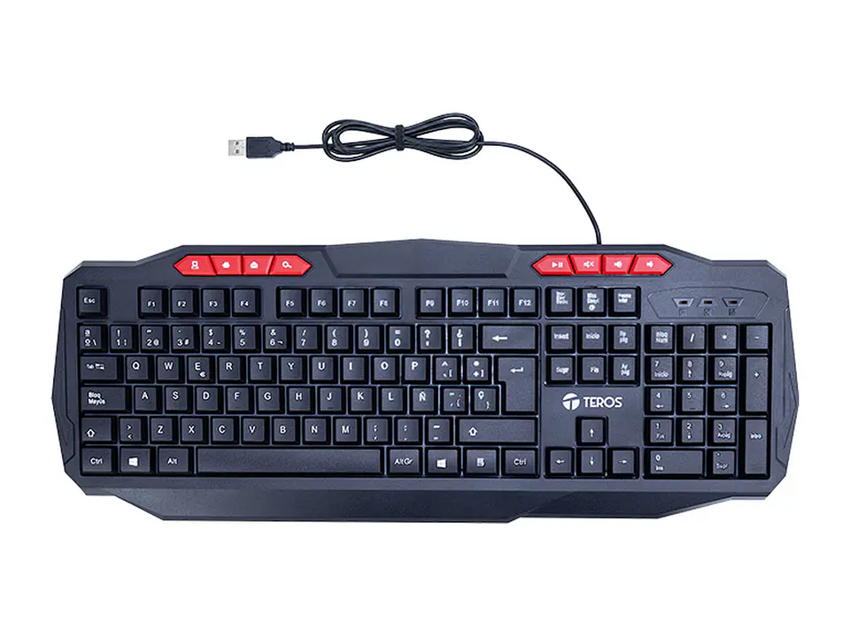 TEROS TE-5014S - Kit 4 en 1 Teclado + Mouse + Auriculares + Mousepad 2