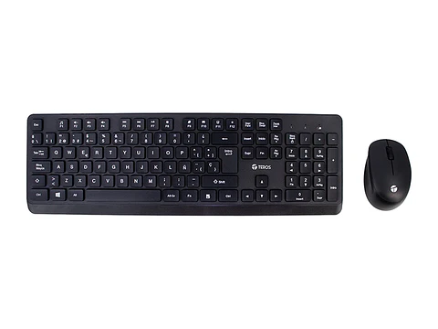 TEROS TE-5011CS - Kit inalámbrico teclado + mouse, 2.4GHz, 1000DPI, español, negro
