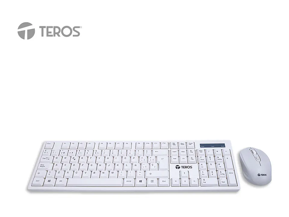 TEROS TE-5016S - Combo inalámbrico Teclado + Mouse, blanco 1