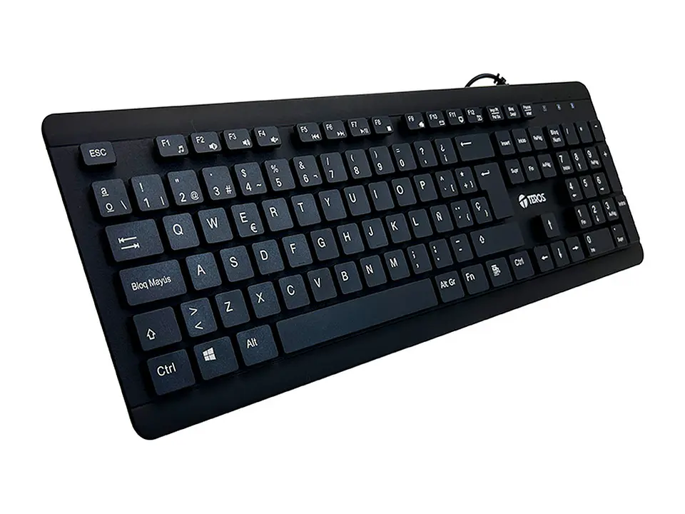 TEROS TE-4065 - Teclado lavable TE-4065N, IPX7, USB, negro 1