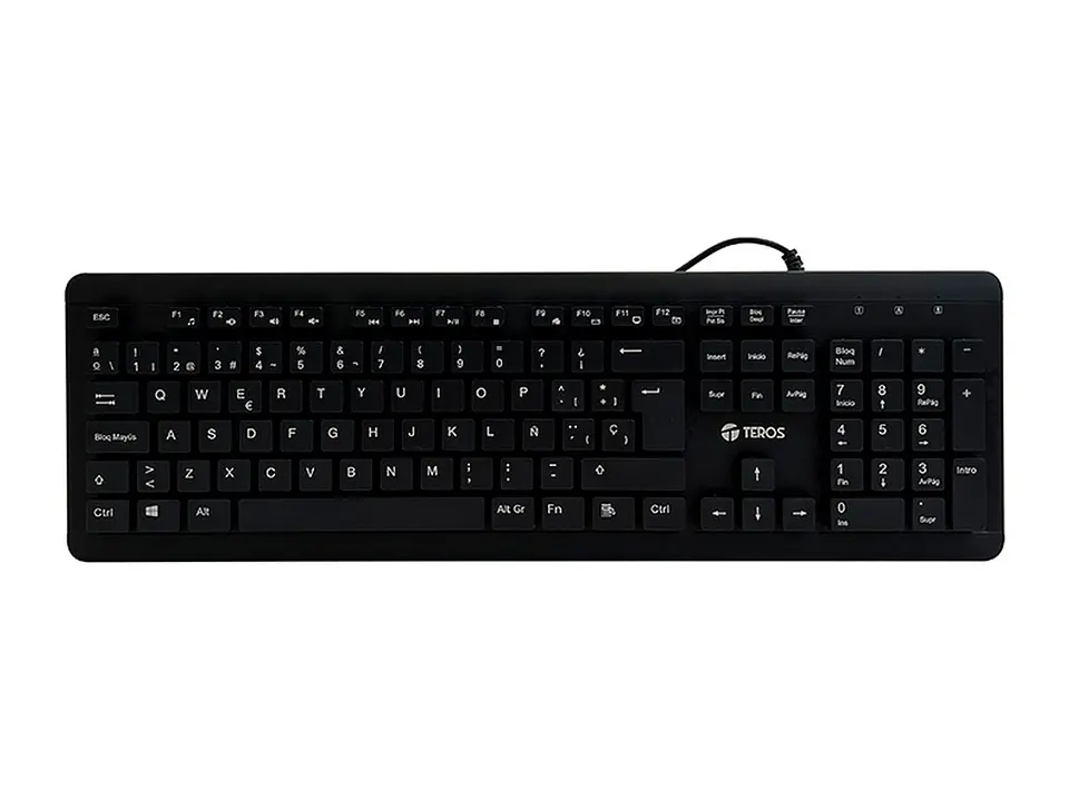 TEROS TE-4065 - Teclado lavable TE-4065N, IPX7, USB, negro 2