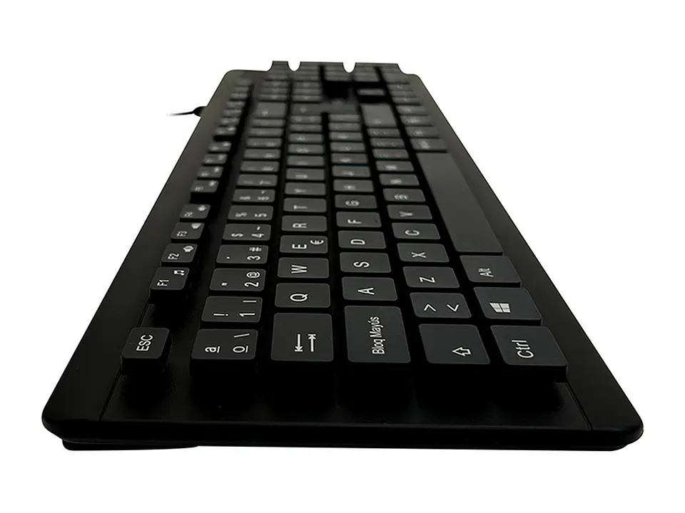 TEROS TE-4065 - Teclado lavable TE-4065N, IPX7, USB, negro 3