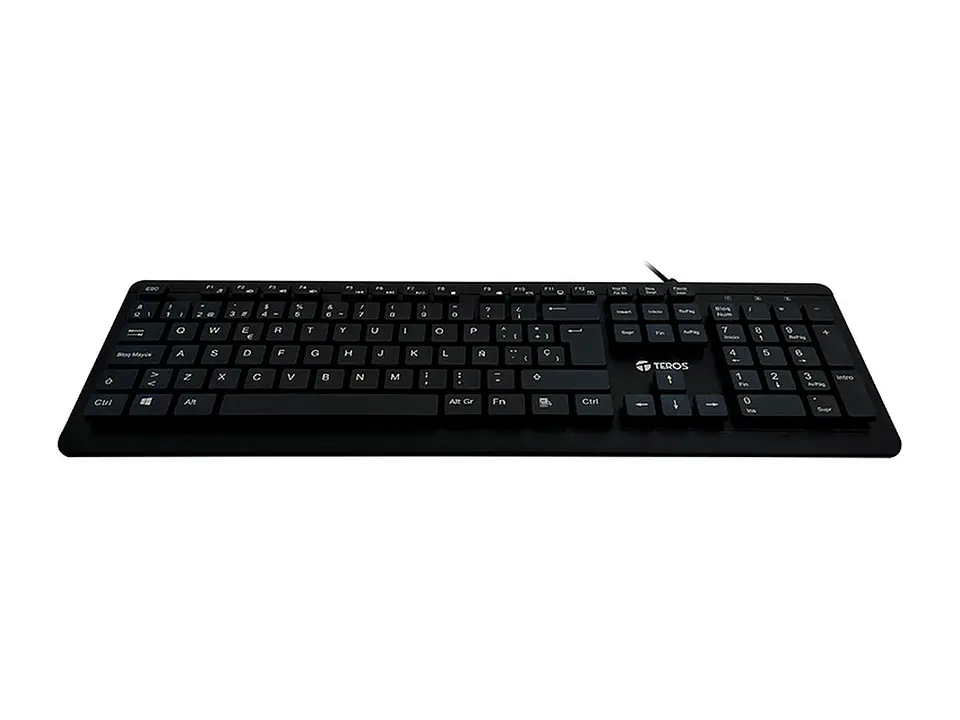 TEROS TE-4065 - Teclado lavable TE-4065N, IPX7, USB, negro 4