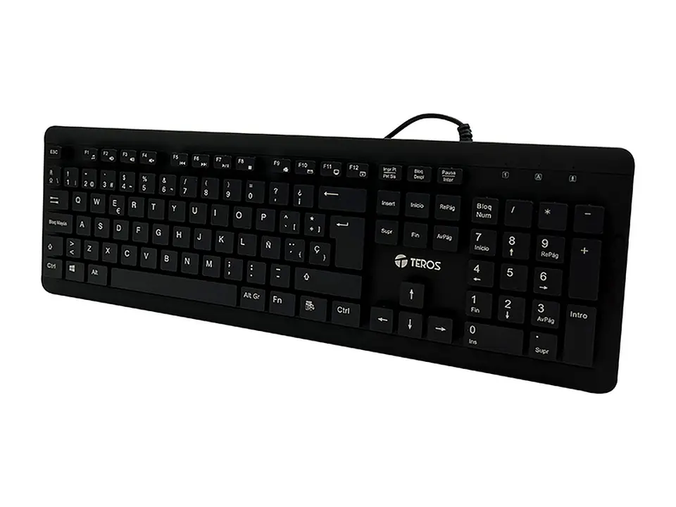 TEROS TE-4065 - Teclado lavable TE-4065N, IPX7, USB, negro 5