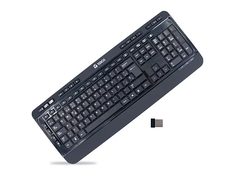 TEROS TE-4074CS - Teclado inalámbrico, 2.4Ghz, USB, negro