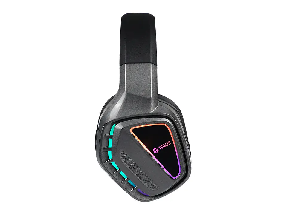 TEROS TE-8171N - Auriculares gaming, estéreo, micrófono, luces RGB 3