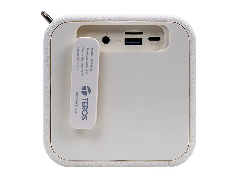 TEROS LEG6051 - Parlante inalámbrico Legacy LEG-6051BG, BT 5.3, 8W, 1500 mAh, USB 4