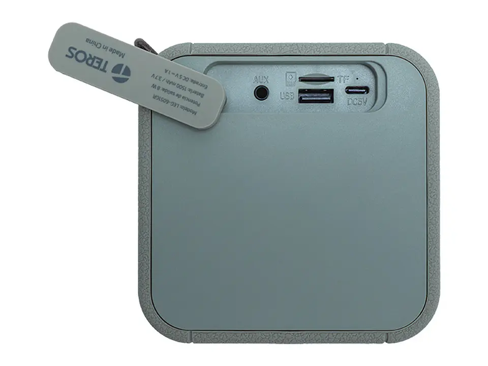 TEROS LEG6051 - Parlante inalámbrico Legacy LEG-6051GR, BT 5.3, 8W, 1500 mAh, USB 4