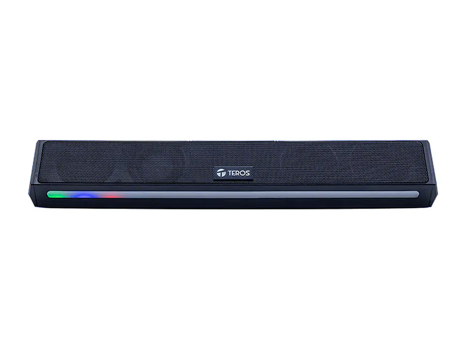 Barra de sonido portátil TEROS Vibe TE-VIB6054BLK, BT 6.0, 20W, USB, Luces LED 2