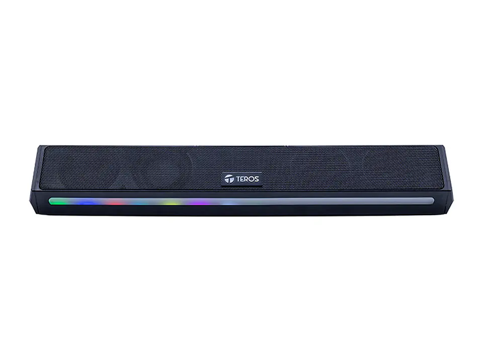 Barra de sonido portátil TEROS Vibe TE-VIB6054BLK, BT 6.0, 20W, USB, Luces LED 3