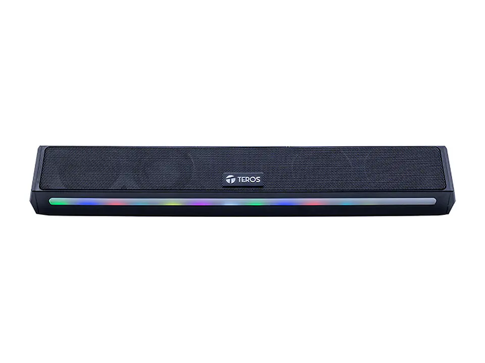 Barra de sonido portátil TEROS Vibe TE-VIB6054BLK, BT 6.0, 20W, USB, Luces LED 4