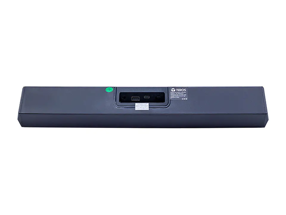 Barra de sonido portátil TEROS Vibe TE-VIB6054BLK, BT 6.0, 20W, USB, Luces LED 10