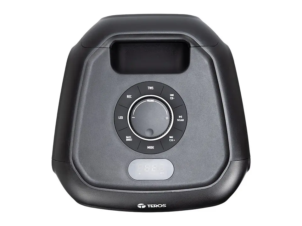 Parlante inalámbrico para fiestas TEROS Vibe 6055, BT 5.3, 100W, 7000 mAh, USB, Micrófonos 9