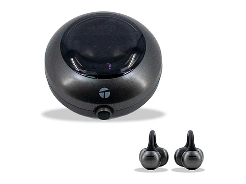 TEROS TE-80712N - Audífonos Inalámbricos, Bluetooth, Carga Tipo C, Negro Titanium