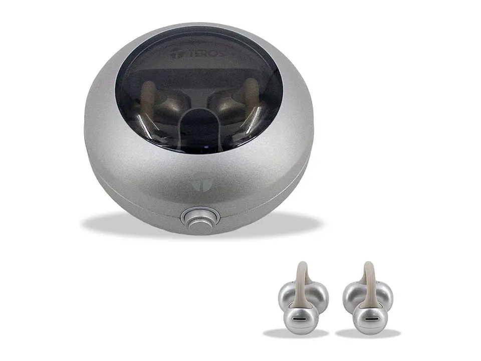 TEROS TE80712NE - Audífonos Inalámbricos, Bluetooth, Carga Tipo C, Natural Titanium 1