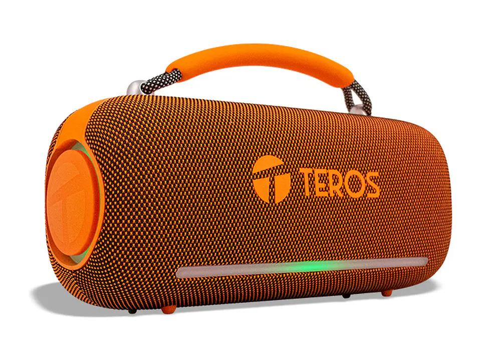 TEROS VB6049 - Parlante inalámbrico VIBE VB-6049OR, BT 5.3, 60W, 4000mAh, USB, Luces LED 1
