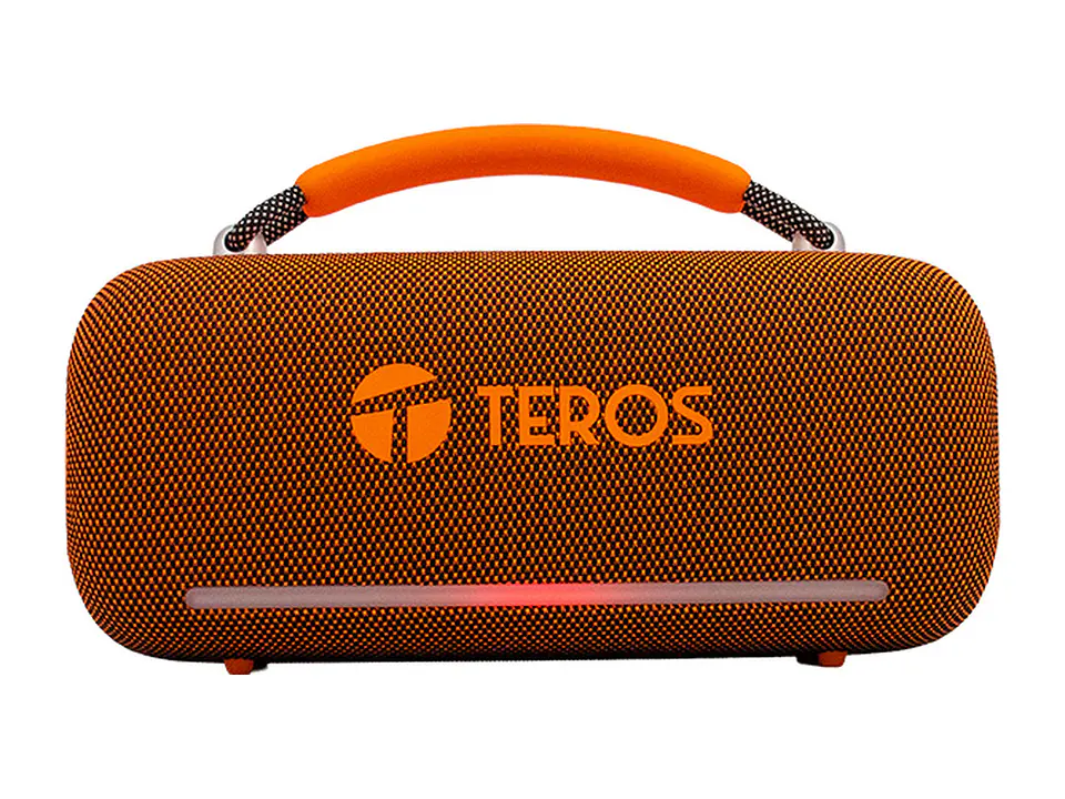 TEROS VB6049 - Parlante inalámbrico VIBE VB-6049OR, BT 5.3, 60W, 4000mAh, USB, Luces LED 4
