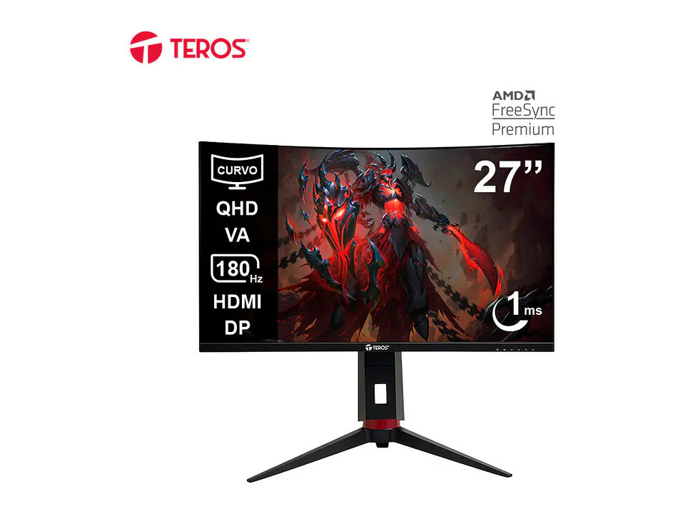TEROS TE-2767G - Monitor curvo gaming 27