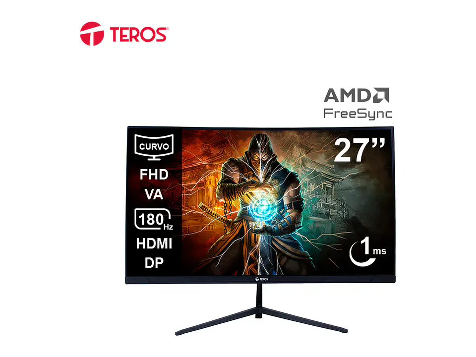 TEROS TE-2787G - Monitor curvo gaming, 27