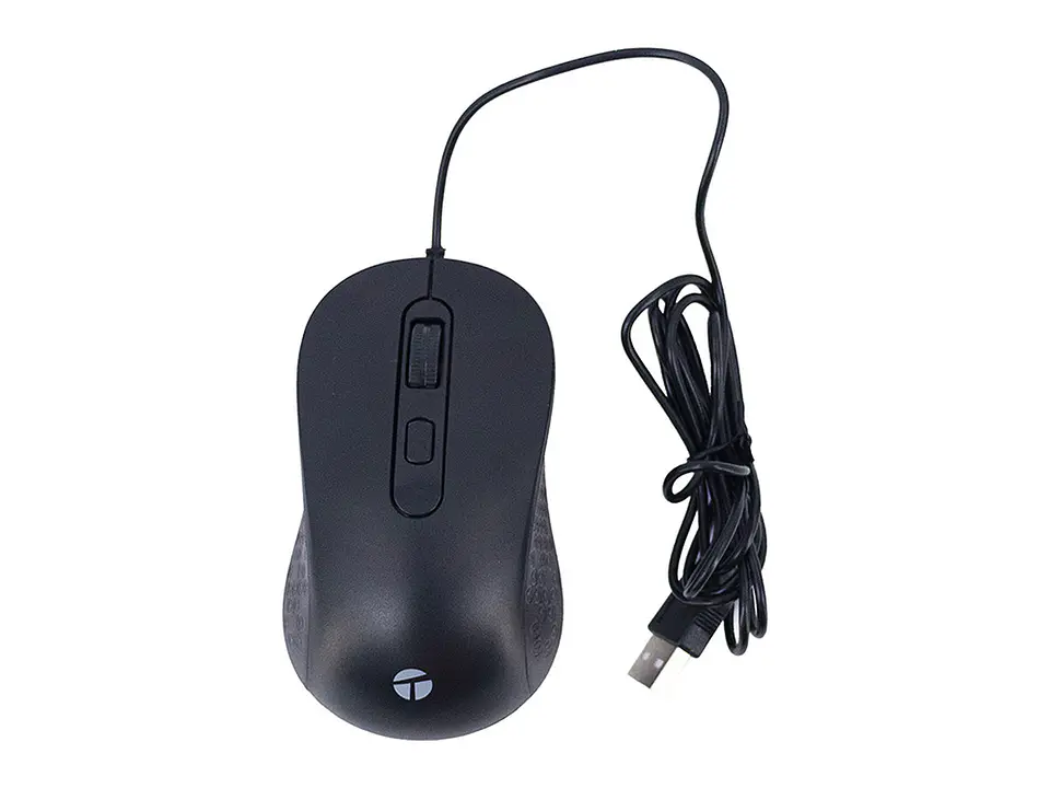 TEROS TE-1229S - Mouse óptico, USB, 4 botones, negro 1